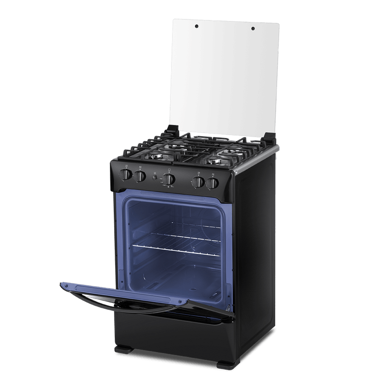 COCINA DE 4Q 24" TERMOPRESION TABLERO DE ACERO INOXCIDABLE NEGRO/-INDURAMA