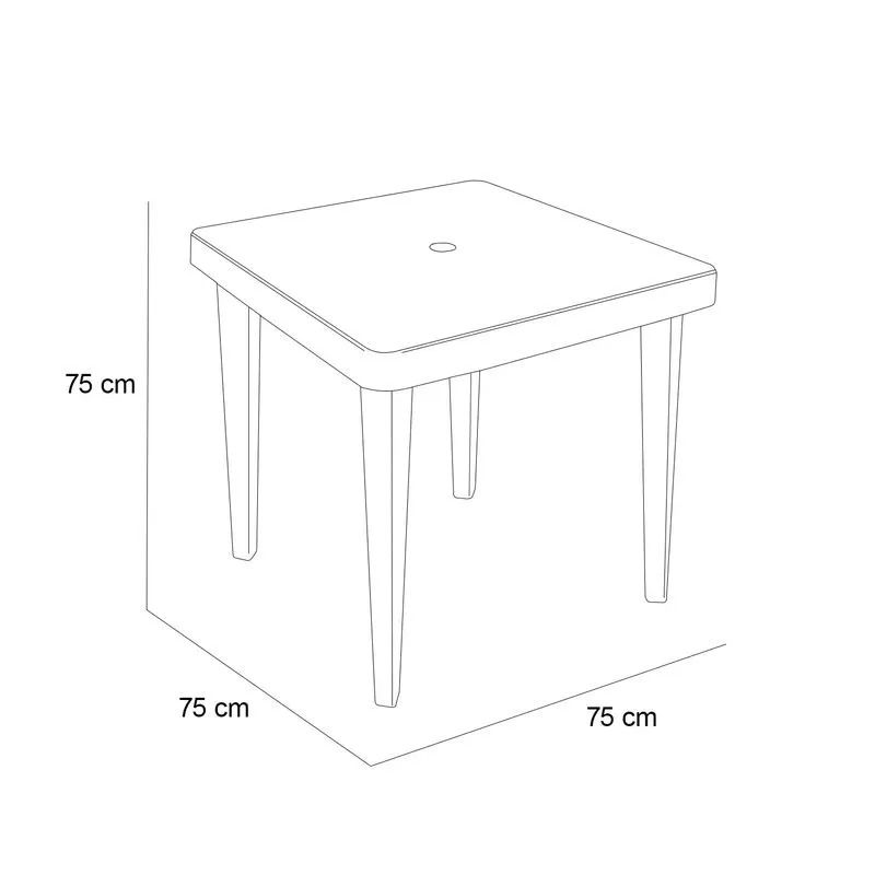 MESA CUADRADA PALMIRA TERMOEN CAFE/-PICA