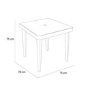 MESA CUADRADA PALMIRA TERMOEN CAFE/-PICA