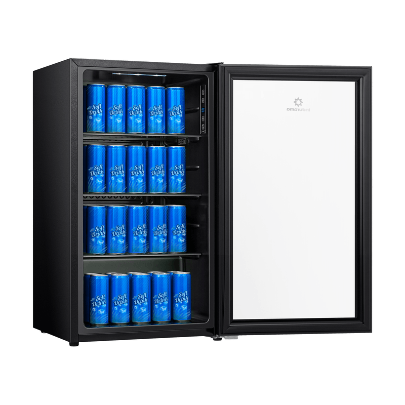 VITRINA REFRIGERADORA 94LT NO FROST VIDRIO PANORAMICO 83.5X47.5X44.8CM NEGRO/-INDURAMA VFV-120