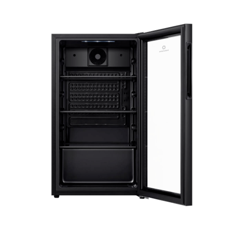 VITRINA REFRIGERADORA 94LT NO FROST VIDRIO PANORAMICO 83.5X47.5X44.8CM NEGRO/-INDURAMA VFV-120