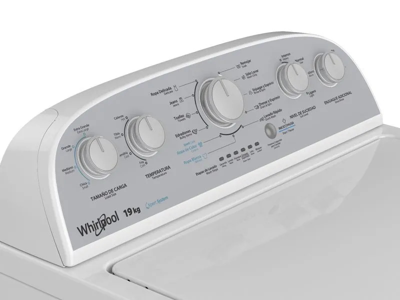 LAVADORA AUTOMATICA 11 CICL CARGA SUPERIOR 42LB/19KG 66X69X107CM BLANCO/-WHIRLPOOL