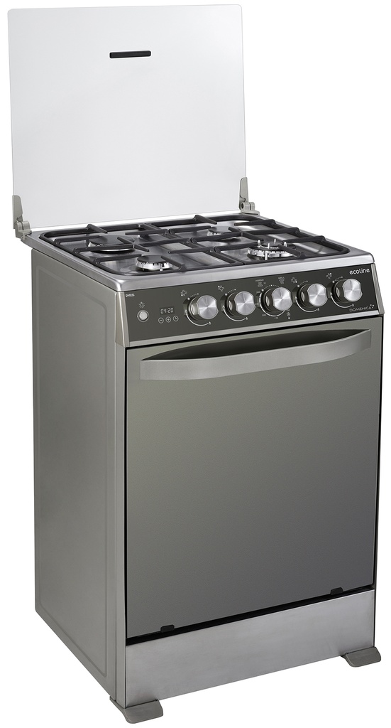 COCINA DOMENICA 24" 4Q HORNO CON GRILL INOX/-ECOLINE