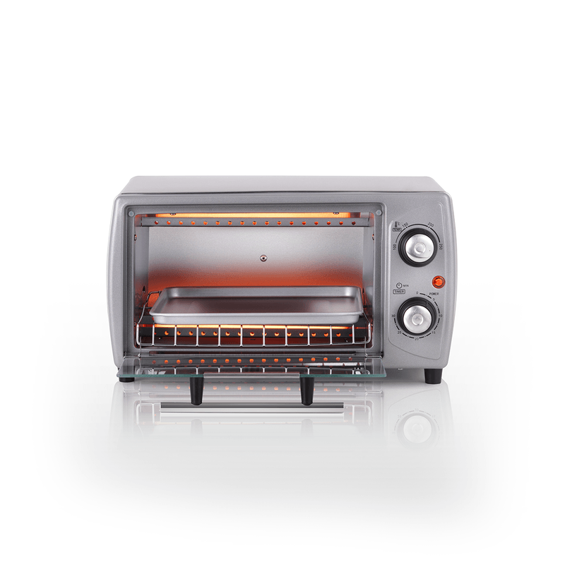 HORNO TOSTADOR DE 10LT PERMITE ASAR CARNE O VEGETALES DORAR PAN 22.5X33X39.5CM INOX/SILVER -INDURAMA