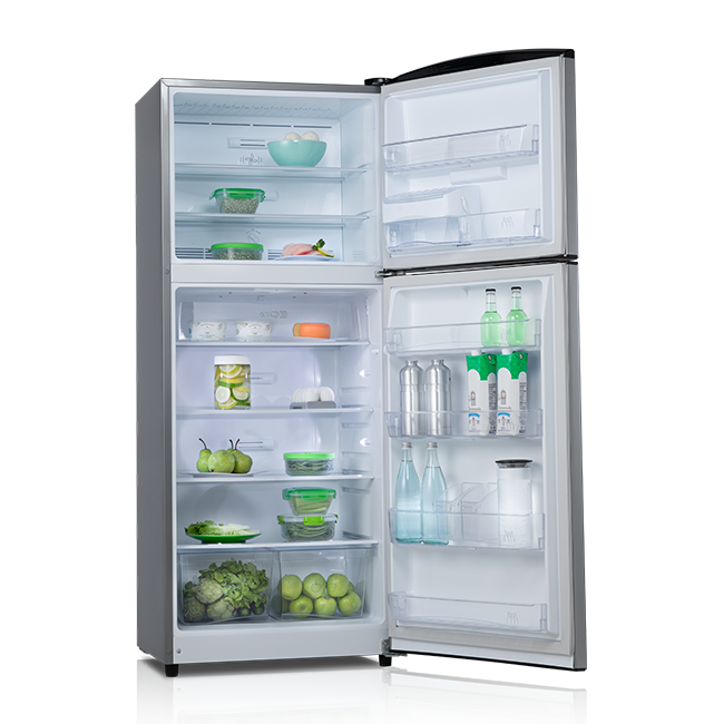 REFRIGERADORA NO FROST QZ 381LT R600 LAMINA ANTIHUELLA 74X78X185 INOX/-INDURAMA