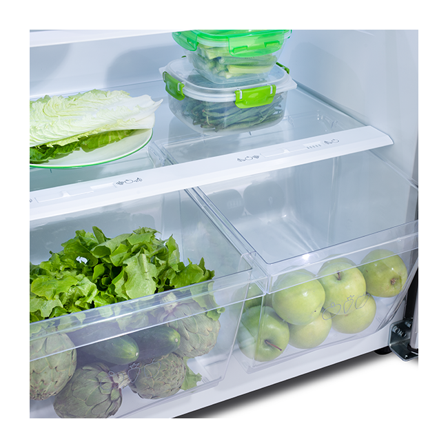 REFRIGERADORA NO FROST QZ 381LT R600 LAMINA ANTIHUELLA 74X78X185 INOX/-INDURAMA