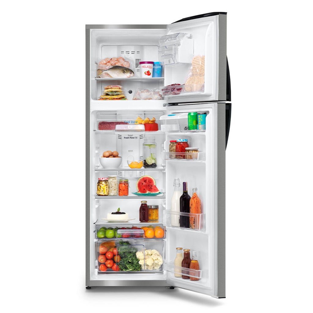 REFRIGERADORA 313LT TOP FREEZER 2P NO FROST CON DISPENSADOR 68.5X60X177.5CM INOX/-MABE