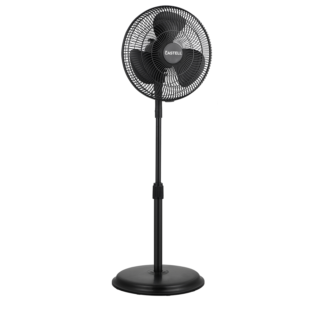 VENTILADOR DE PEDESTAL 16" 32W 3 ASPAS 46.4X13.2X55CM NEGRO/-CASTELL