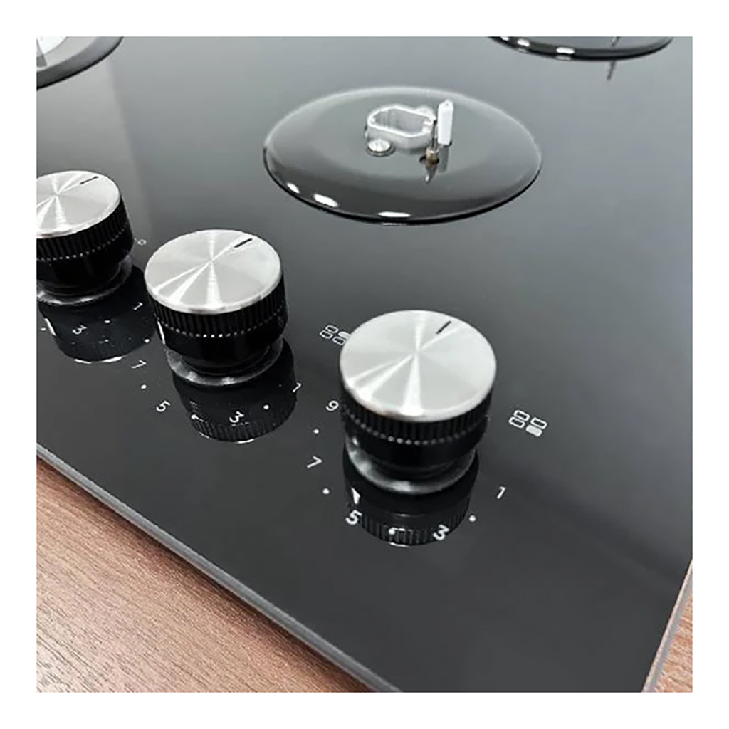 ENCIMERA EMPOTRABLE A GAS VIDRIO 4Q NEGRO RCA