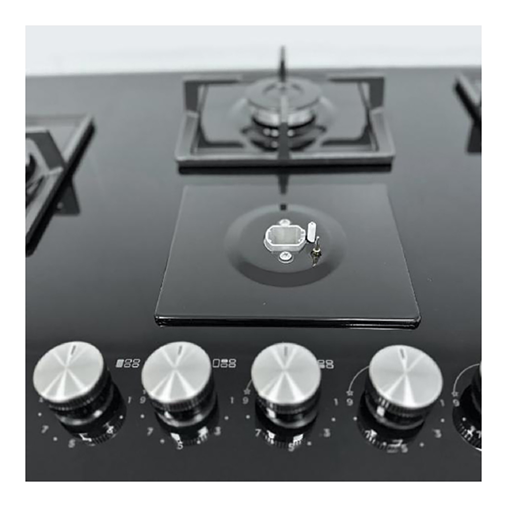 ENCIMERA A GAS 5Q VIDRIO TEMPLADO NEGRO RCA