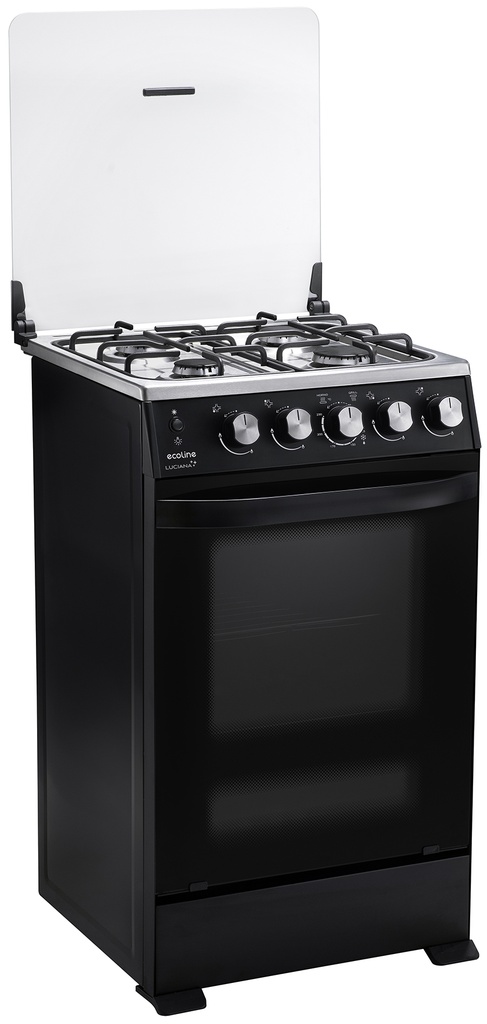 COCINA LUCIANA 21" 4Q HORNO CON GRILL NEGRO/-ECOLINE