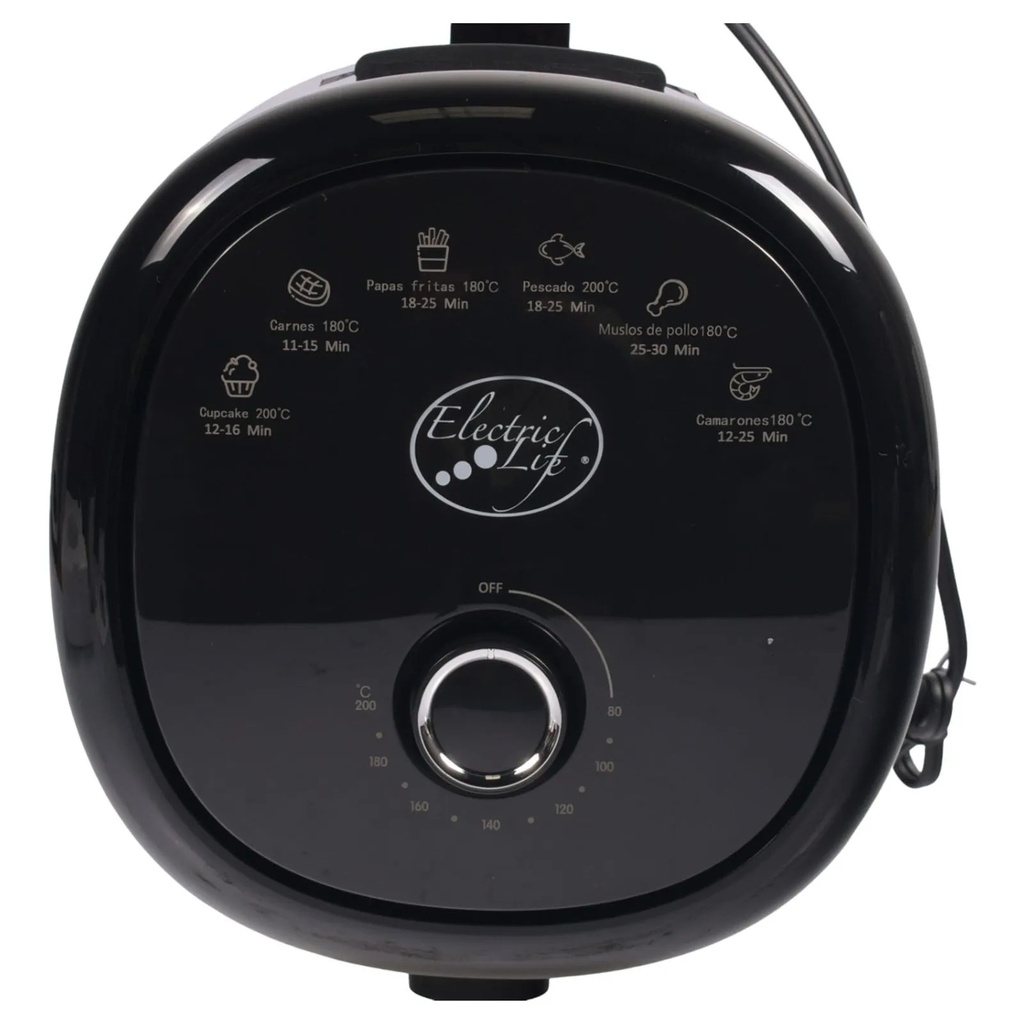 FREIDORA DE AIRE 3.5LT 1400W NEGRO/-ELECTRIC LIFE