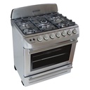 COCINA 5Q CON HORNO GRILL INOX-CONTINENTAL