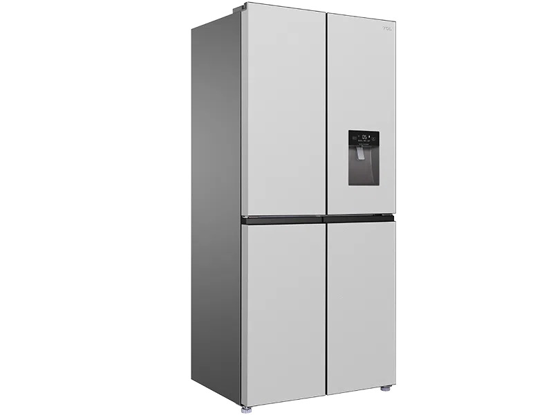 REFRIGERADORA 460LT CROSS DOOR INVERSOR ECOLOGICO PLATEADO-TCL