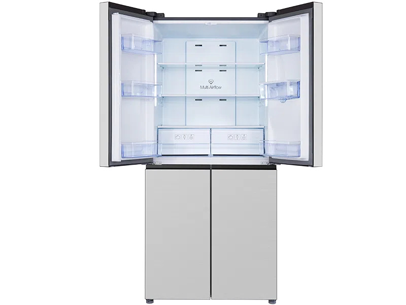 REFRIGERADORA 460LT CROSS DOOR INVERSOR ECOLOGICO PLATEADO-TCL