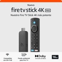 TV BOX FIRE TV STICK 4K MAX WIFI 6 ALEXA CPU2.0 16GB NEGRO/AMAZON