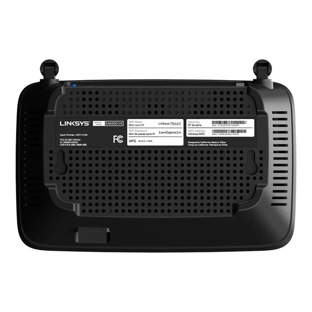 ROUTER AC1200 WIFI 5 DOBLE BANDA 4P NEGRO/-LINKSYS