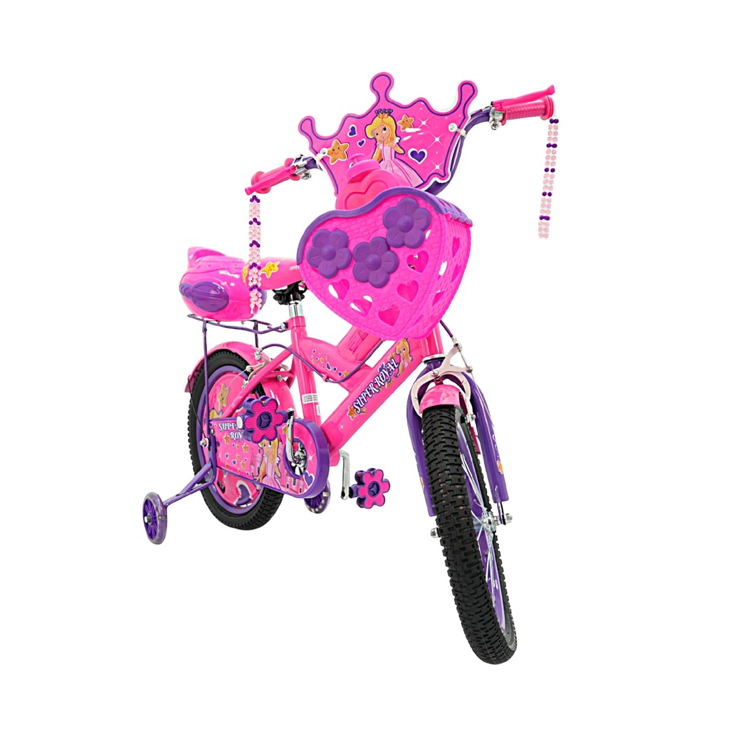 BICICLETA DE NIÑA ARO 16" CON MOCHILA Y CASCO 1609 -CRECER