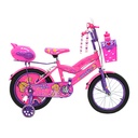 BICICLETA DE NIÑA ARO 16" CON MOCHILA Y CASCO 1609 -CRECER