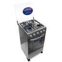 COCINA A GAS 21" 4Q CON HORNO ACERO INOX -CONTINENTAL