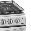 Cocina a gas Mabe  4 quemadores, 52 cm color acero inoxidable, Parrilla hierro fundido