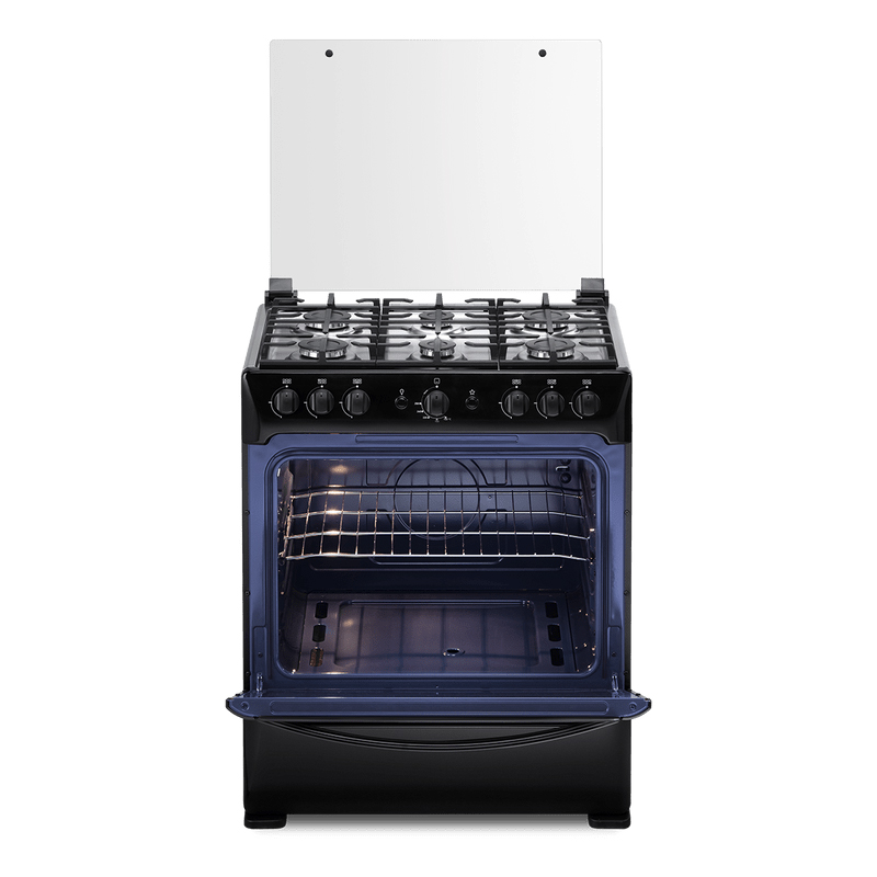 COCINA A GAS SORRENTO MAXGRILL ZAFIRO NEGRO-INDURAMA