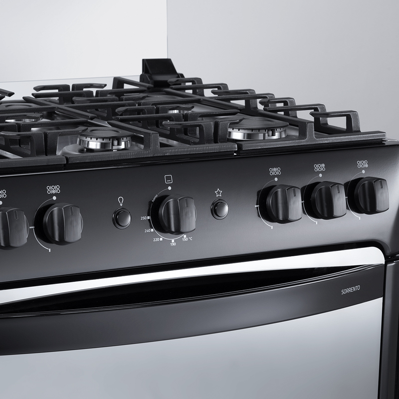COCINA A GAS SORRENTO MAXGRILL ZAFIRO NEGRO-INDURAMA