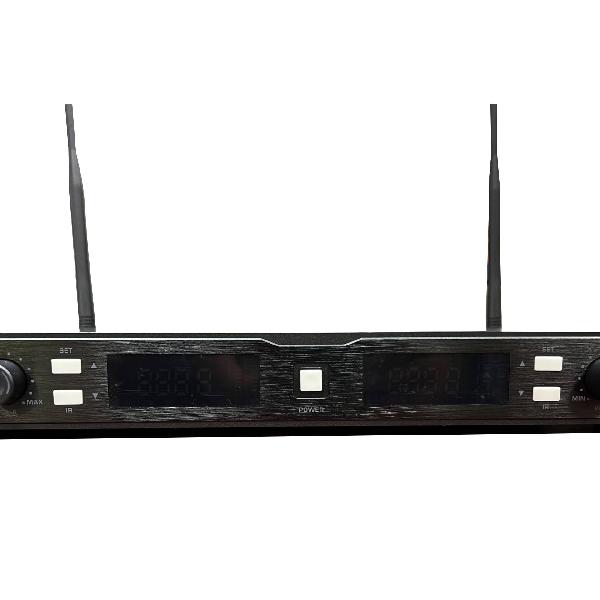 MICROFONO DOBLE INALAMBRICO PROFESIONAL NEGRO-ITALY