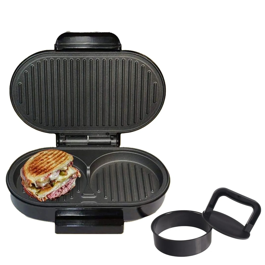 HAMBURGUESERA SARTEN ELECTRICO PLOMO/NEGRO -ELECTRIC LIFE