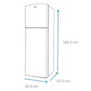 REFRIGERADORA 250LT 2 PUERTAS TOP FREEZER NO FROST PLATA-MABE