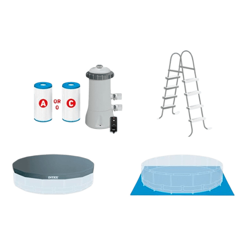 PISCINA RED METALICA 4.57X4.57X1.22 AZUL-INTEX