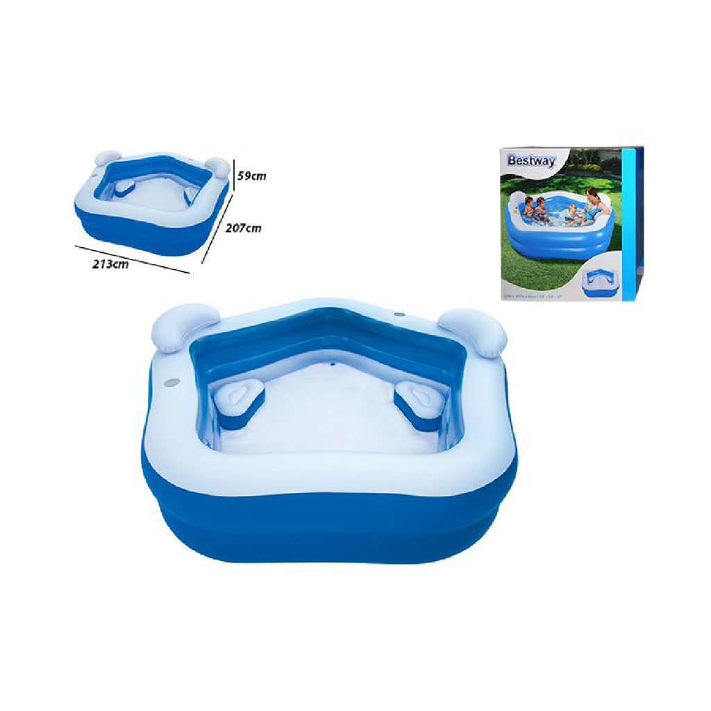 PISCINA INFLABLE ESTRELLA 2.13m x 2.06m x 69cm #54153