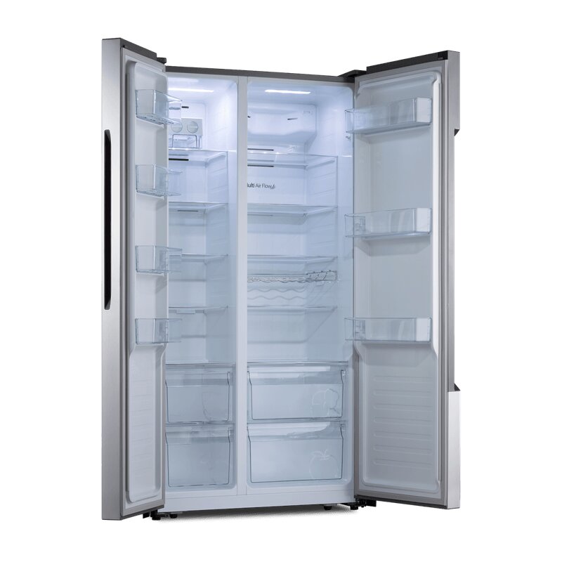 REFRIGERADORA SYDE BY SYDE INVERT 566LT LAMINA ANNTIHUELLA 73X98X189 CROMA - INDURAMA