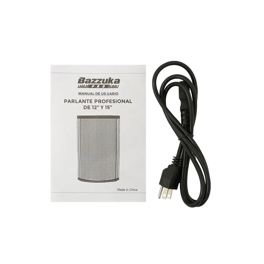 CAJA AMPLIFICADA PROFESIONAL 15" 500W RMS USB NEGRO-BAZZUKA