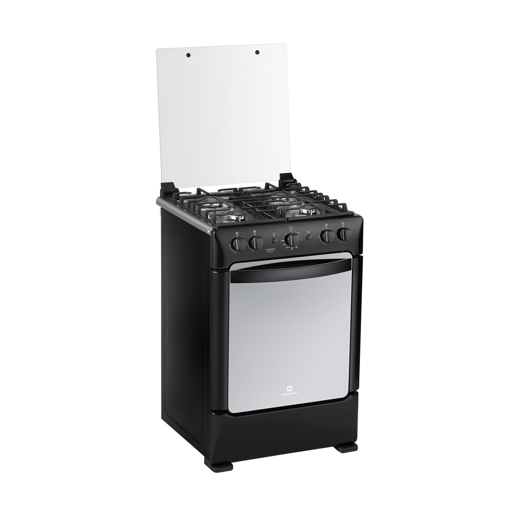 COCINA A GAS 4Q SORRENTO MAXGRILL ZAFIRO NEGRO-INDURAMA