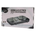 HORNILLA ELECTRICA DE 2 PUESTO NEGRO/-ELECTRIC LIFE