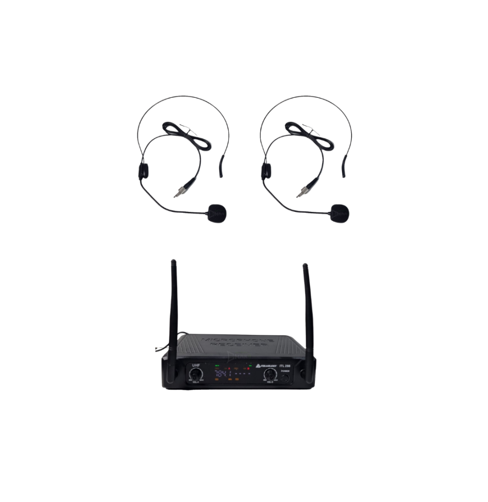 MICROFONO DE 2 AURICULARES T/DIADEMA NEGRO/-ITALY ITL298HD