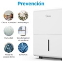 DESHUMIFICADOR 30 PINTAS 490W 110V BLANCO/-MIDEA