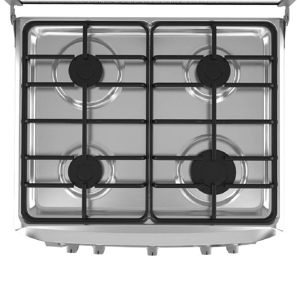 Cocina a gas Mabe  4 quemadores, 52 cm color acero inoxidable, Parrilla hierro fundido