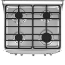 Cocina a gas Mabe  4 quemadores, 52 cm color acero inoxidable, Parrilla hierro fundido