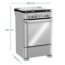 COCINA A/GAS ENC/ELEC 4Q 65X50X94.5CM GRIS - MABE