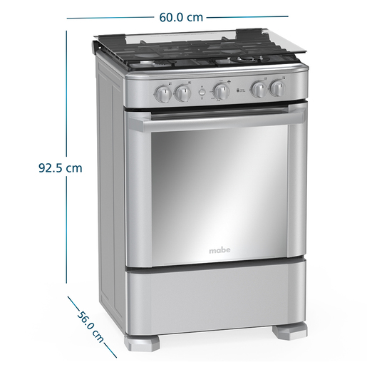 COCINA A/GAS 76CM SILVER/EM6040FG1-MABE