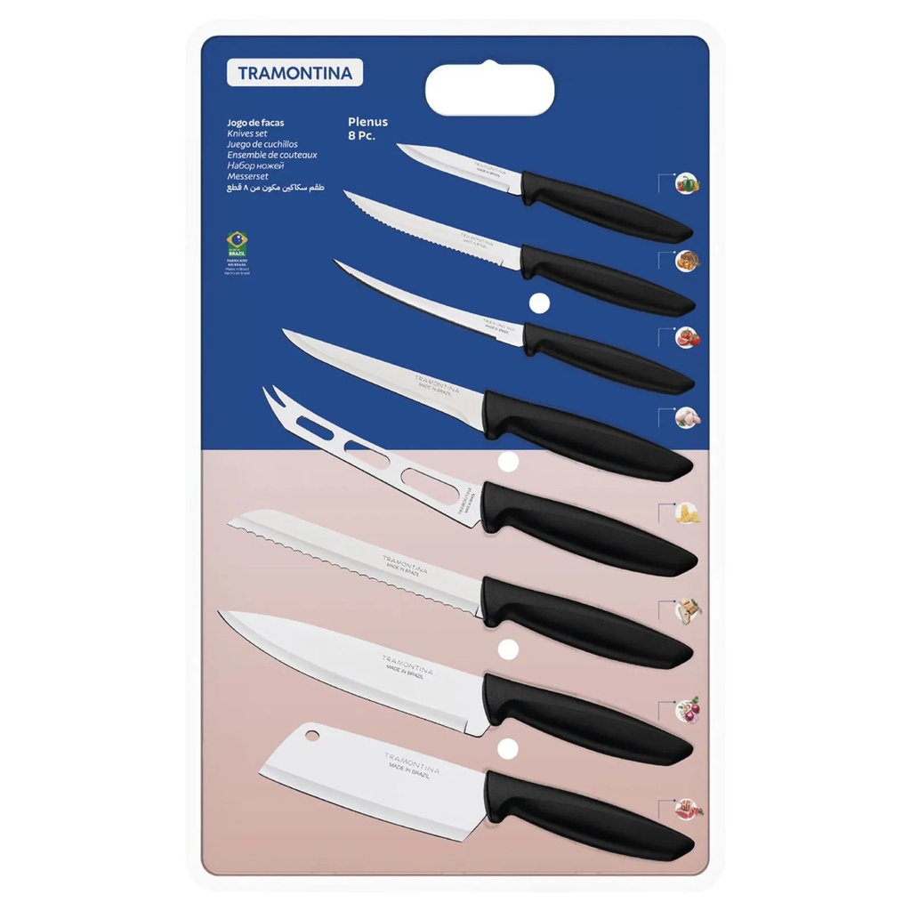 CUCHILLO JGO X8 PZAS -TRAMONTINA