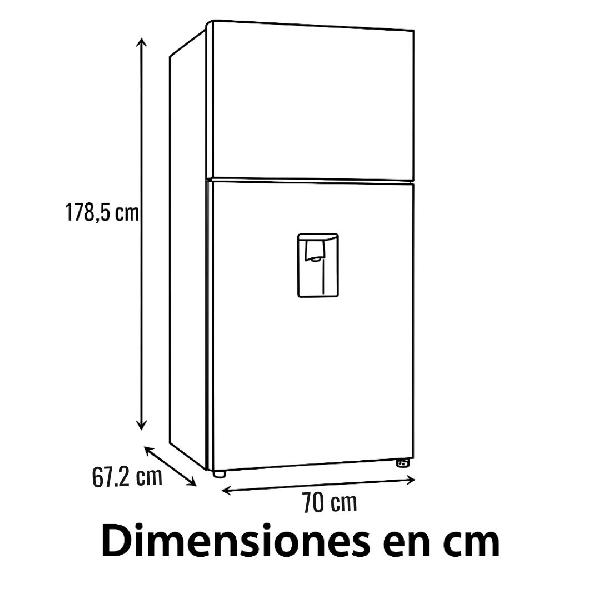 REFRIGERADORA 410LT INVERTER CON DISPENSADOR TOP FREEZ 67.5X70X178.5CM GRIS/-SAMSUNG