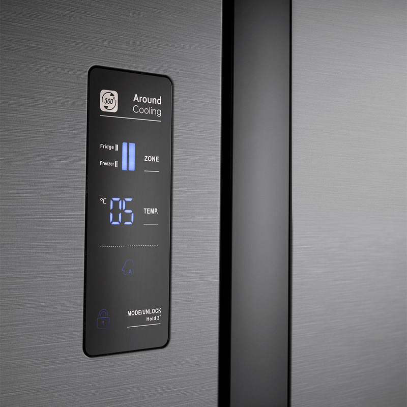 REFRIGERADORA SIDE BY SIDE INVERTER ANTIHUELLA AI FRESH SENSE S 61X83.2X177.7CM CROMA/-INDURAMA