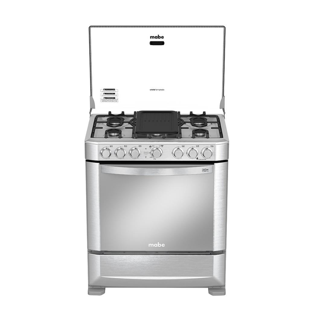 COCINA A GAS 6Q ENC/ELEC C/T  55.6X76X94.5CM INOX - MABE