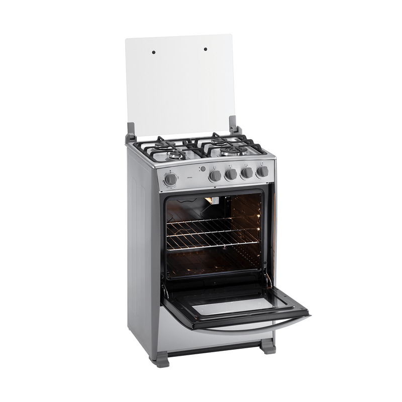 COCINA GRILL A GAS 4Q 24" CON HORNO 58X60X94CM CROMA/-INDURAMA