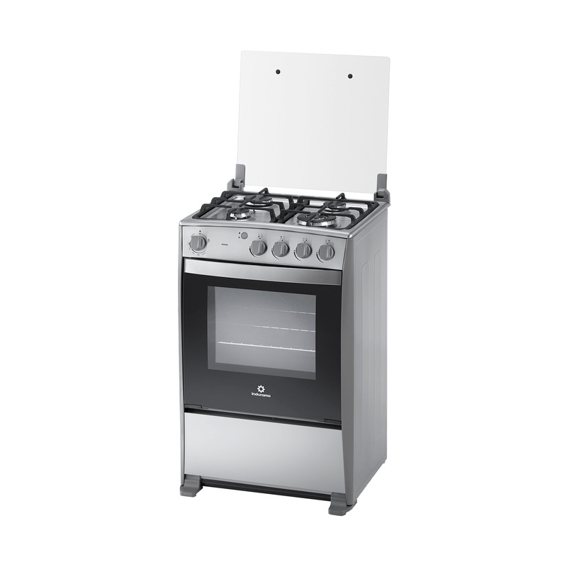 COCINA GRILL A GAS 4Q 24" CON HORNO 58X60X94CM CROMA/-INDURAMA