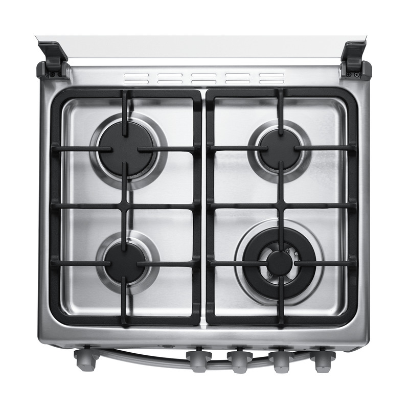 COCINA GRILL A GAS 4Q 24" CON HORNO 58X60X94CM CROMA/-INDURAMA