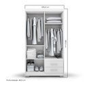 ROPERO PRIMACY 4PTAS 2 CAJONES BLANCO/-BATROL